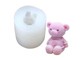 Molde silicona osito con polera y corazon 